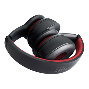 JBL®  Everest™ Elite 300 - Black / Red - On-ear Wireless NXTGen Active noise-cancelling Headphones - Detailshot 4